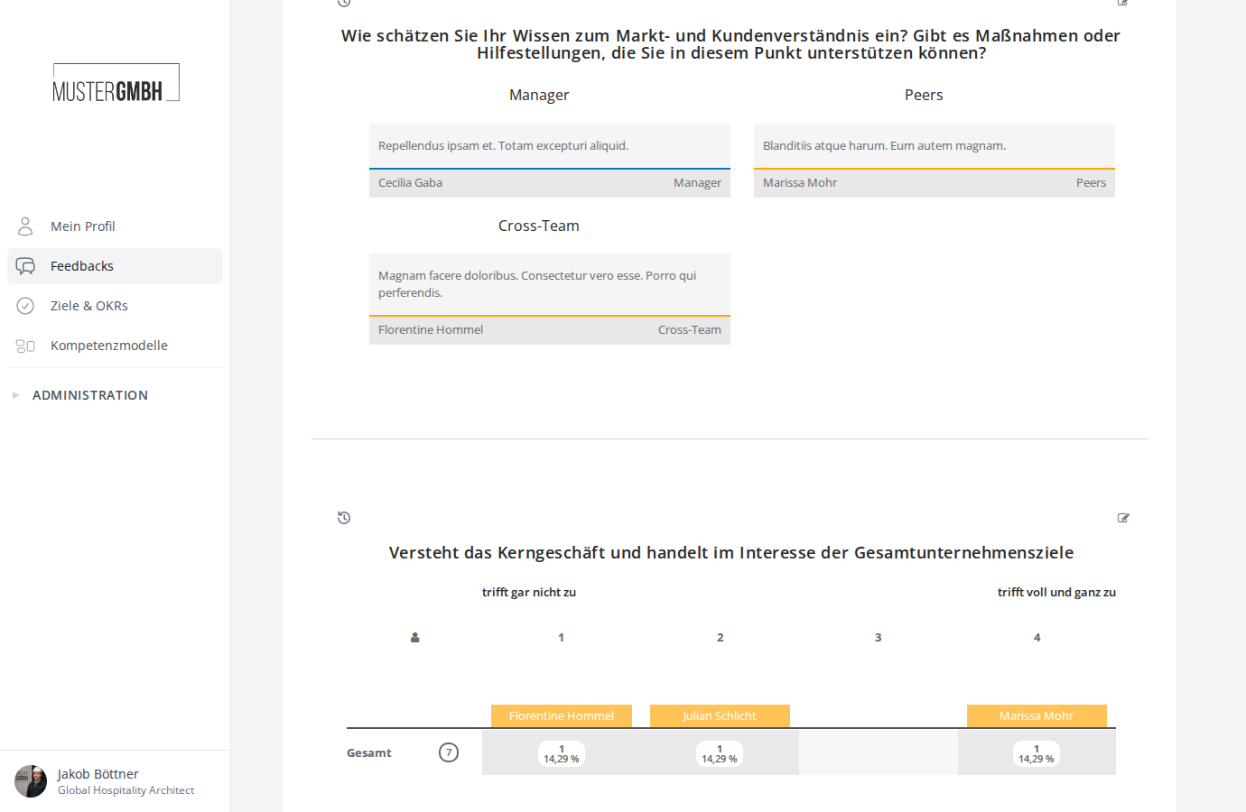 Ergebnis einer Textfrage