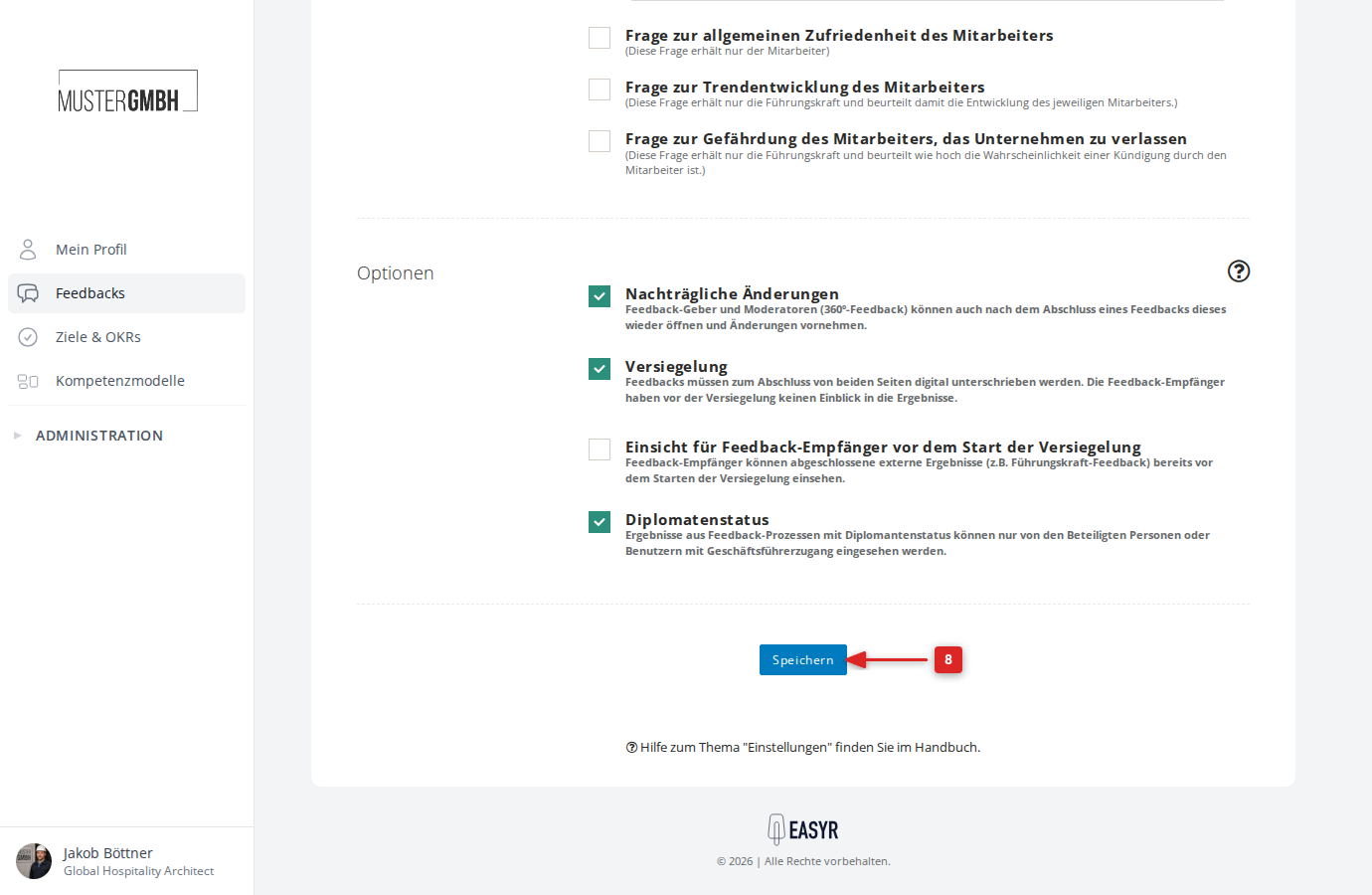 Screenshot: Speichern klicken