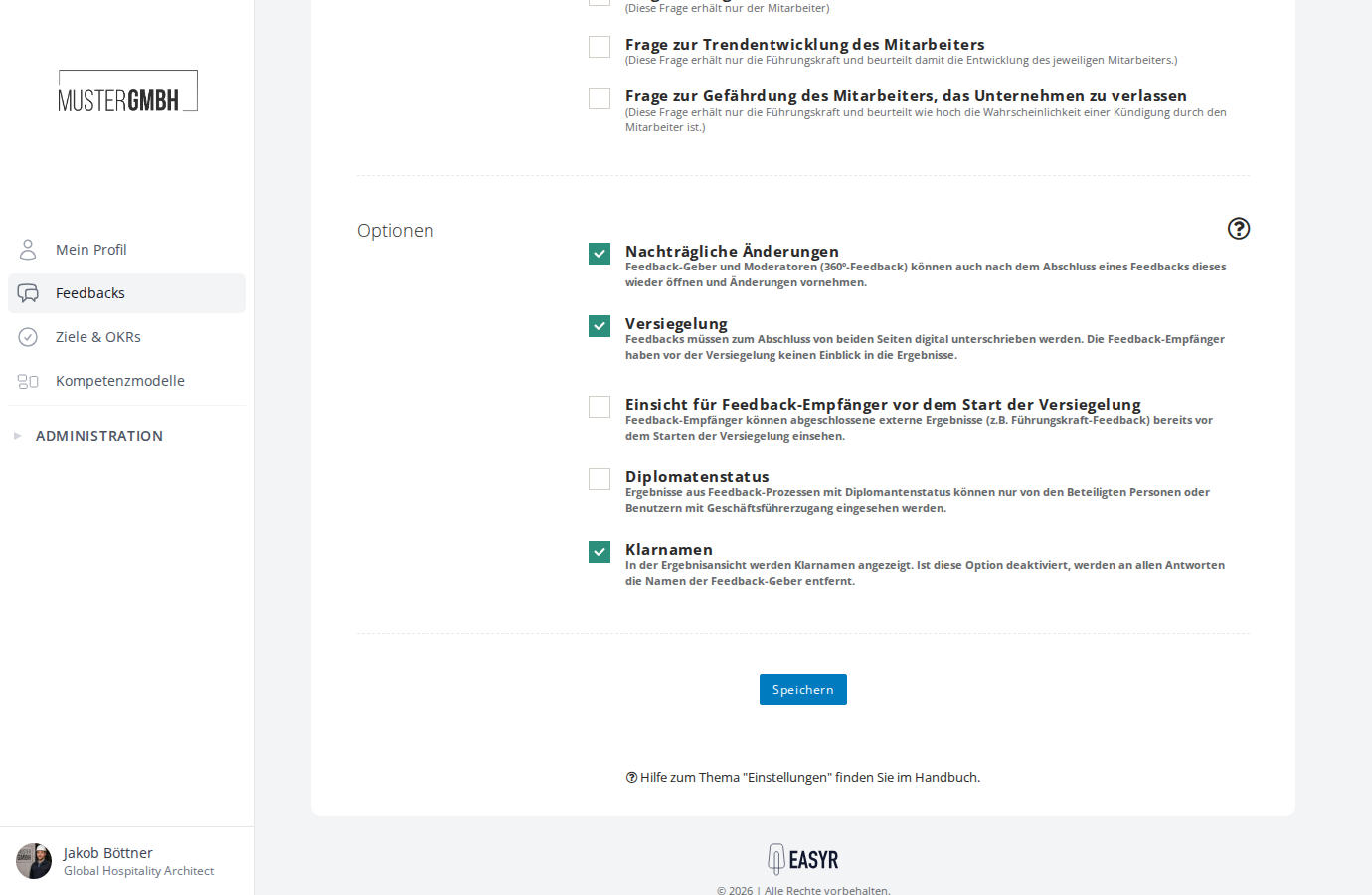 Optionen einer Beurteilung
