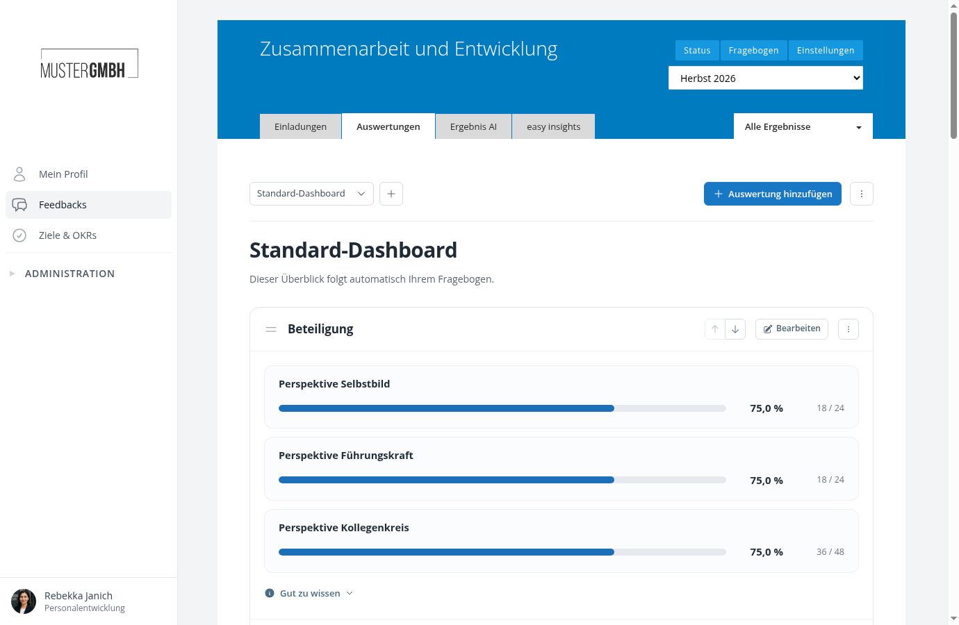 Die passende Feedbackrunde öffnen