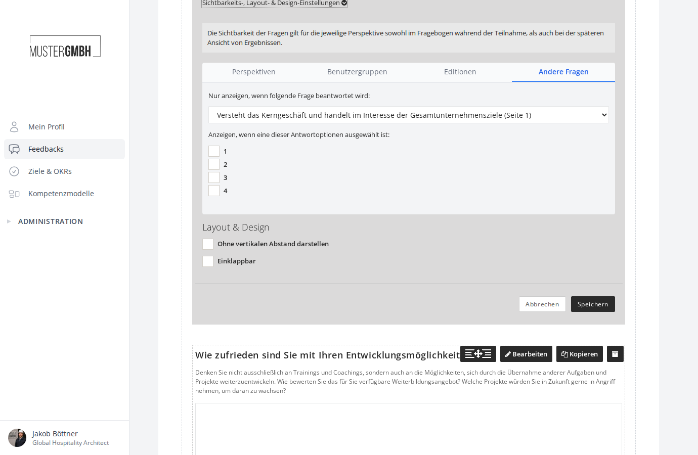 Layout- und Design-Optionen
