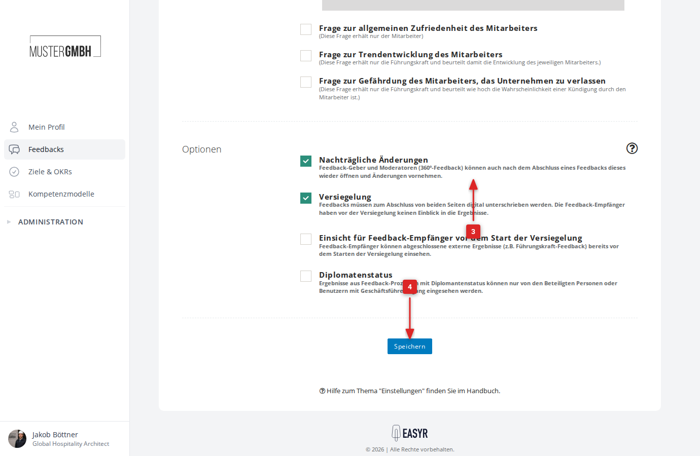 Kontrollfeld Nachträgliche Änderungen aktiviert