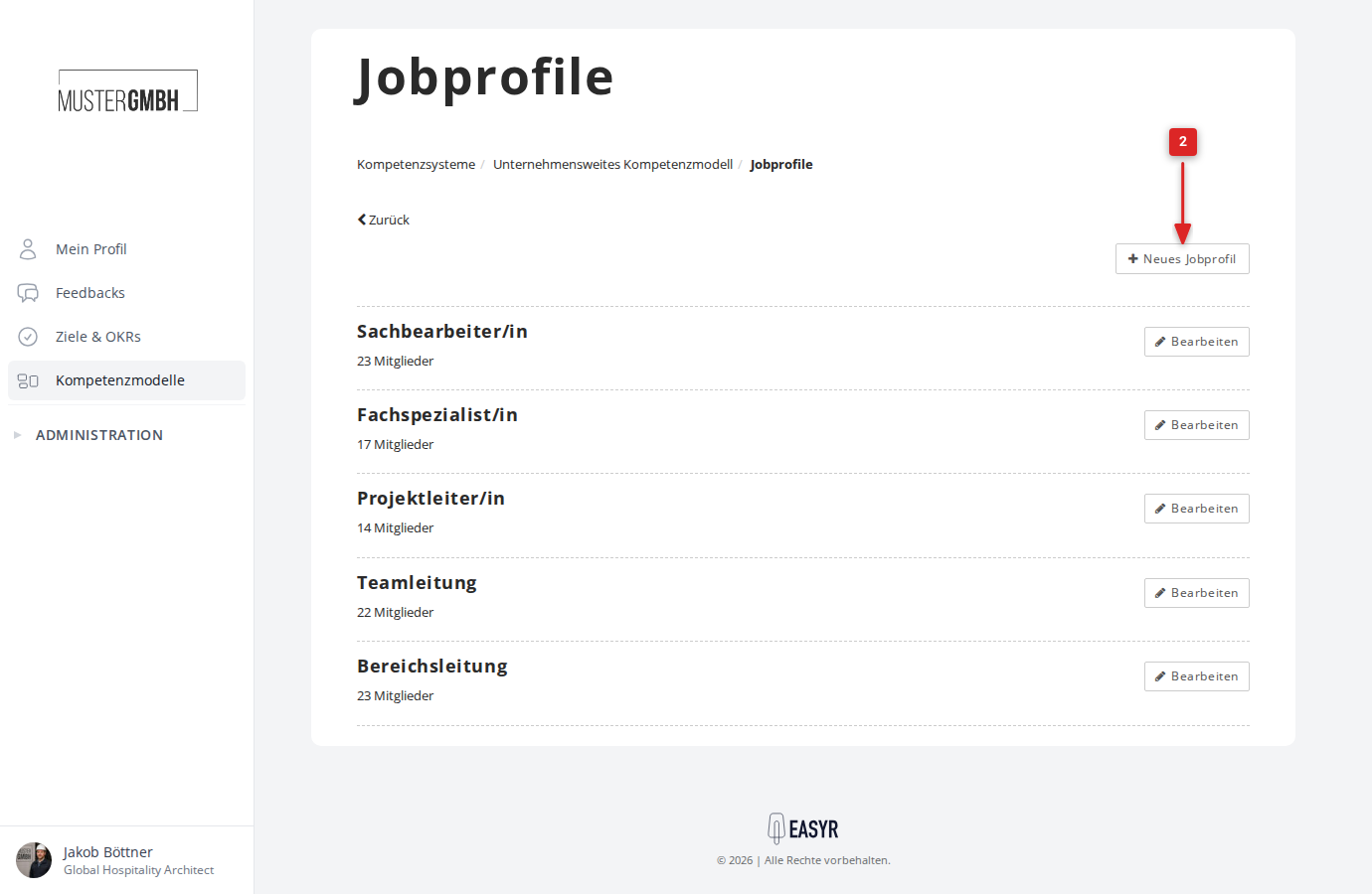 Jobprofile verwalten