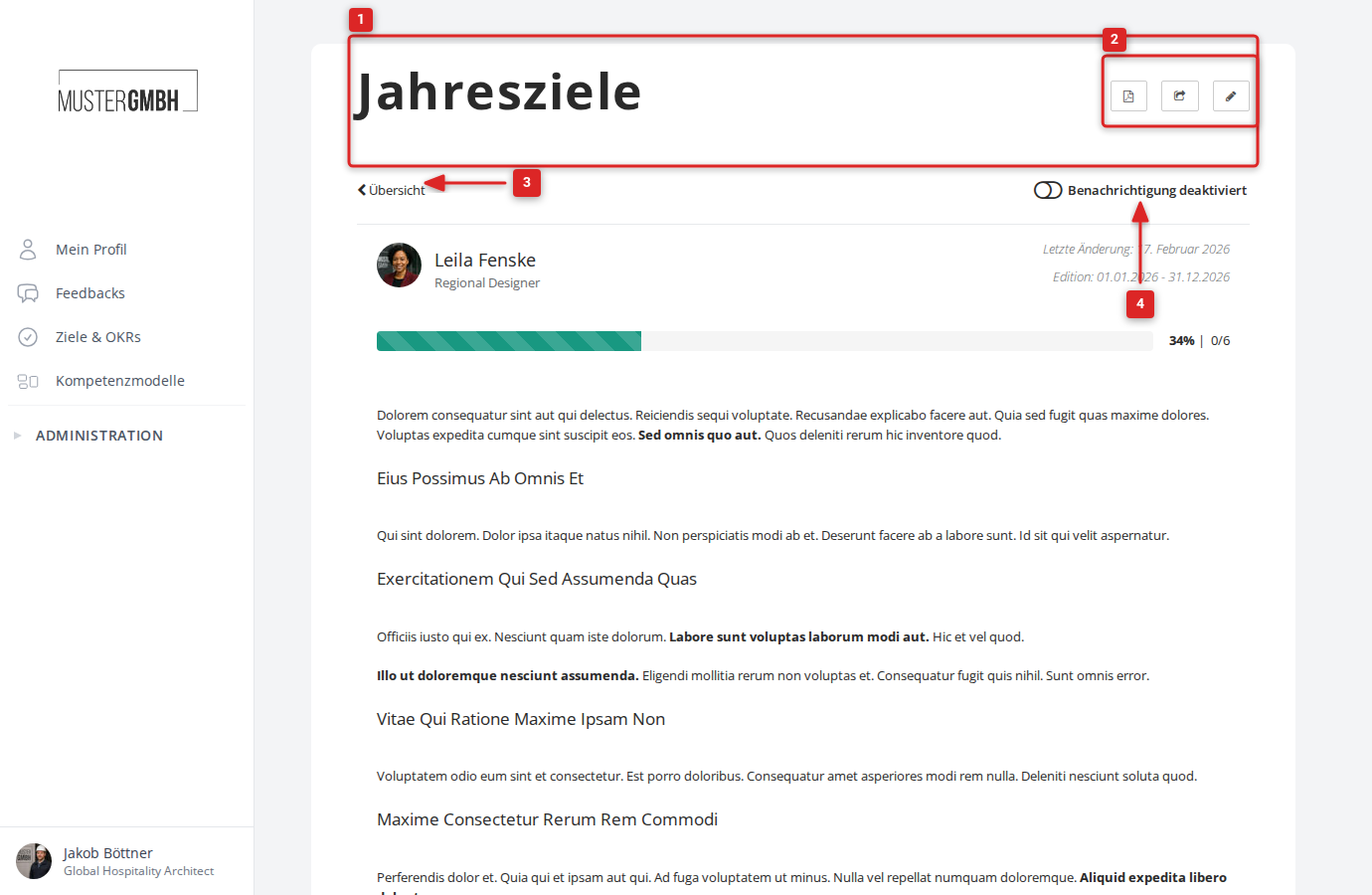 Kopfbereich der Detailansicht